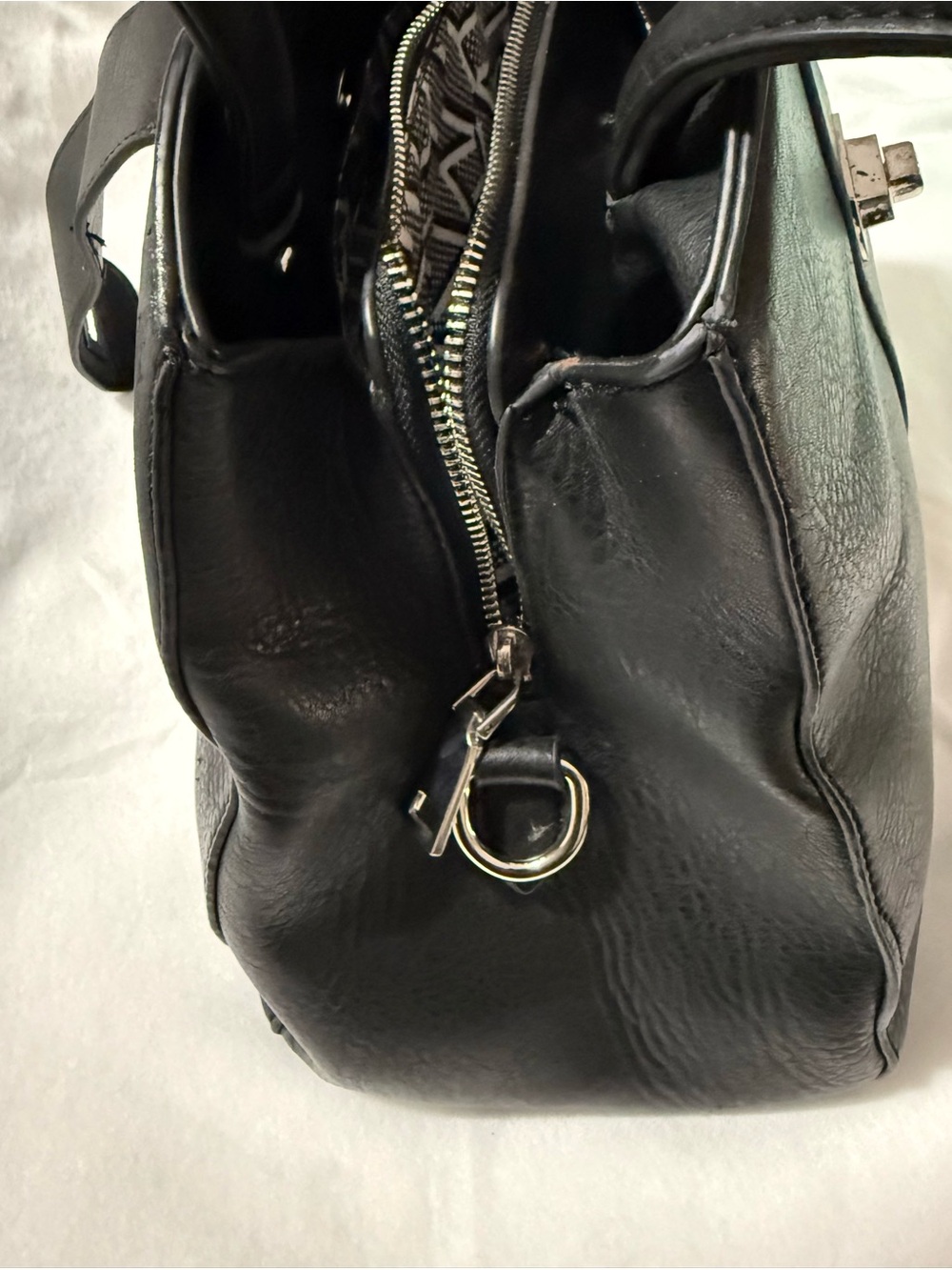 Marc New York by Andrew Marc Black Structured Satchel Handbag Work Bag - Picture 10 of 10